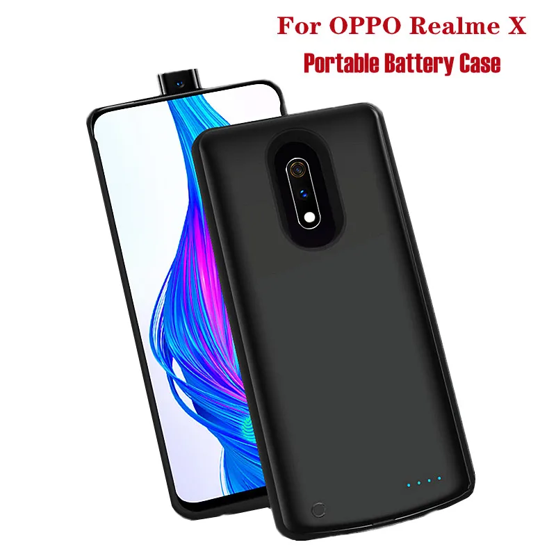 

Portable Shockproof Backup Battery Case For OPPO Realme X External Power Bank Charging Cover For Realme Q Battery Charger Cases