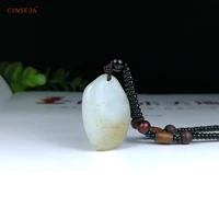 cynsfja new rare real certified natural chinese hetian seed jade amulets raw stone jade pendant high quality best birthday gifts