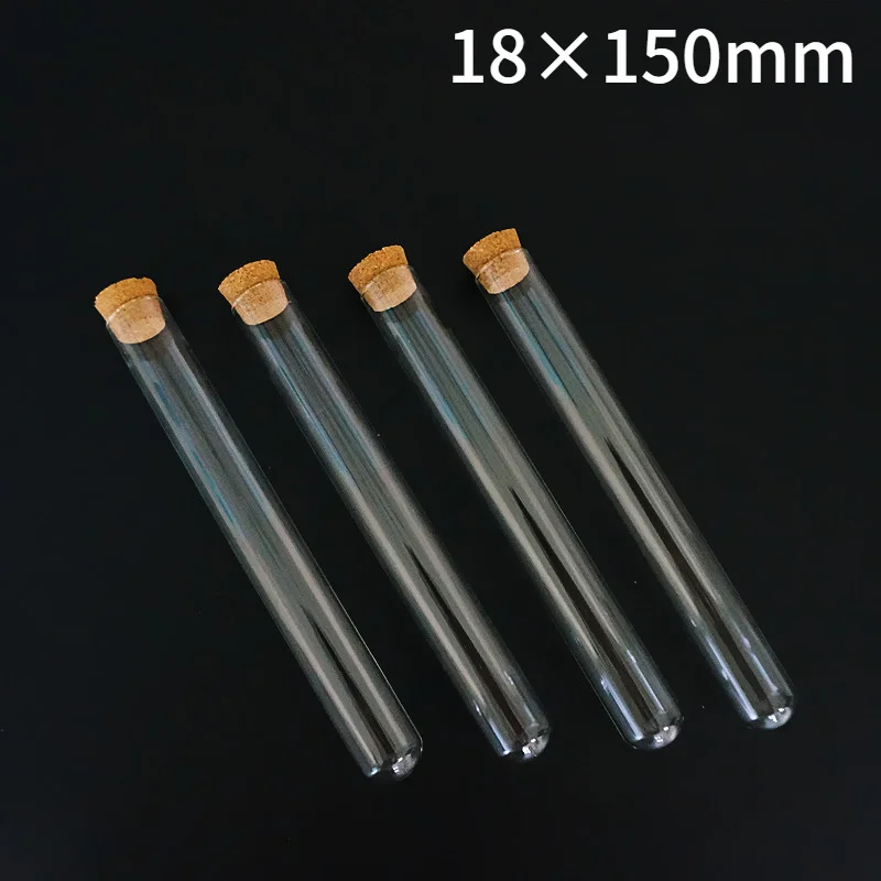

12pcs/lot 18x150mm Glass Bottle Test Tube Cork Stopper Spice Bottles Container Small DIY Jars Vials Tiny Bottles Glass