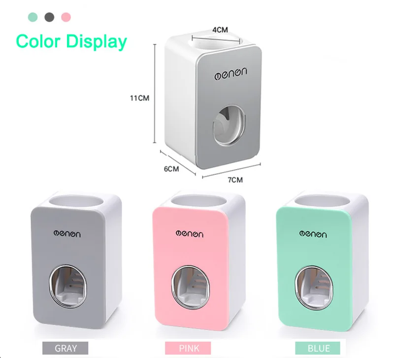 

MENEN Automatic Toothpaste Dispenser Wall Mounted Stand Home Dust-Proof Toothpaste Lazy Dispenser Bathroom Accessories LF71011