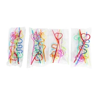 childrens curly party straws crazy party straw curling novel straws for party bag fillings 36 pieces