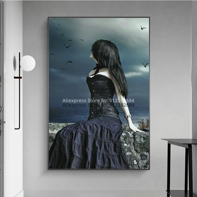 Страшные плакаты в готическом стиле темная королева девушка искусство женщина