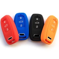 silicone car remote smart key case cover protective shell for audi audi a1 a3 a4 a5 a6 a7 a8 quattro q3 q5 q7 car accessories