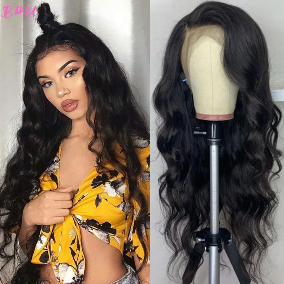 B4U Body Wave Lace Front Wigs Human Hair For Women Brazilian Colored Frontal Wig 4x4 Lace Closure Wigs