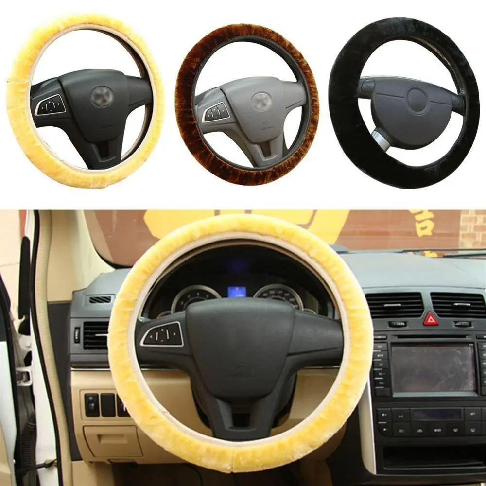 Высококачественный мягкий плюшевый автомобильный чехол на руль сделай сам