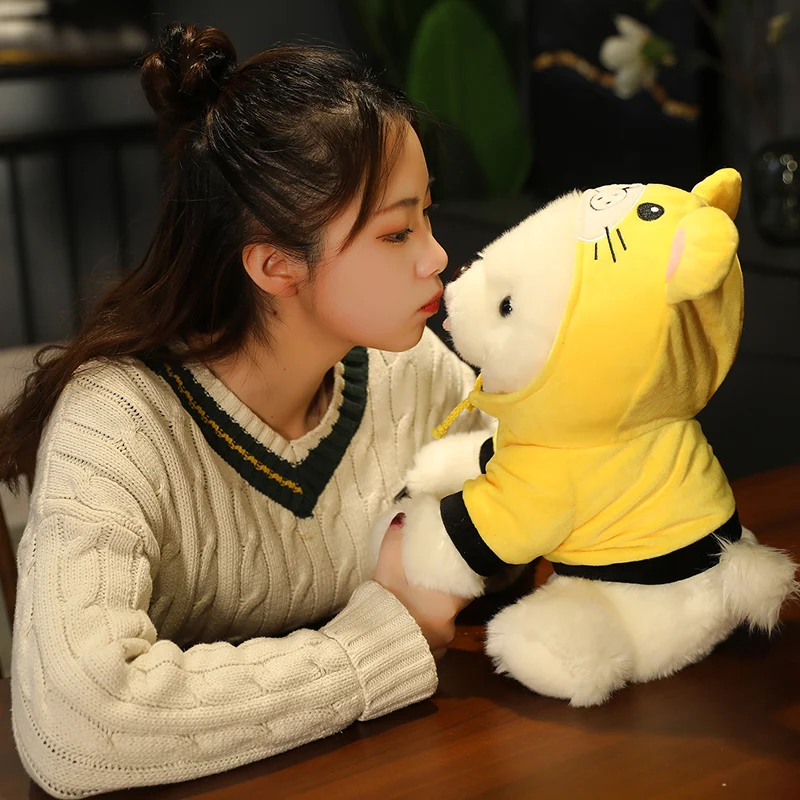 

25-35 cm cute cartoon disguised dog doll plush toy rag doll children birthday gift home decoration