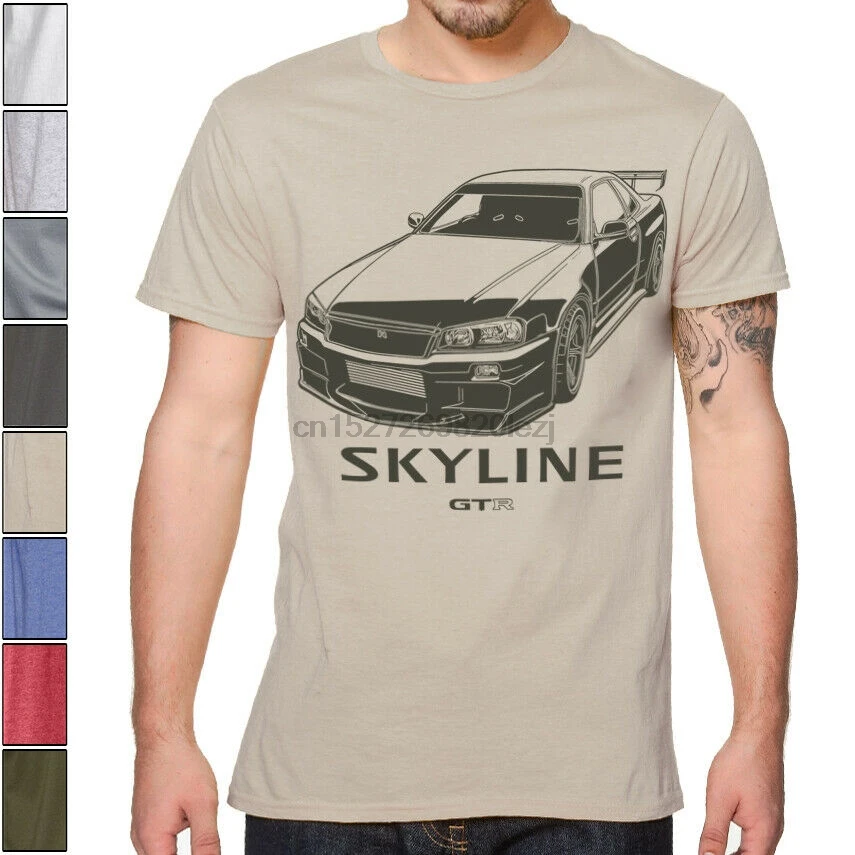 

Jdm Nissan Skyline Gtr R34 Soft Cotton Racing T Shirt Multi Color Sizes