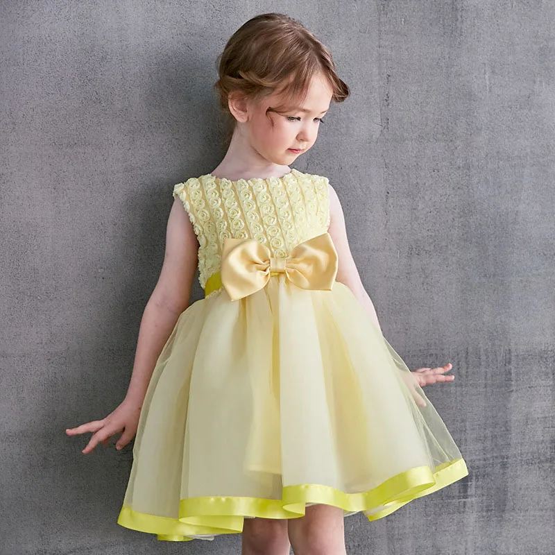 baby girl clothes Girl floral Princess party dress high-end children's wear lace flower beaded child bridal | Детская одежда и