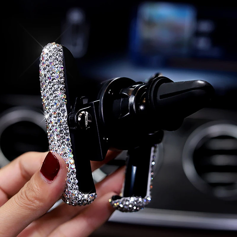 Роскошный Автомобильный держатель для телефона стразы крепления на