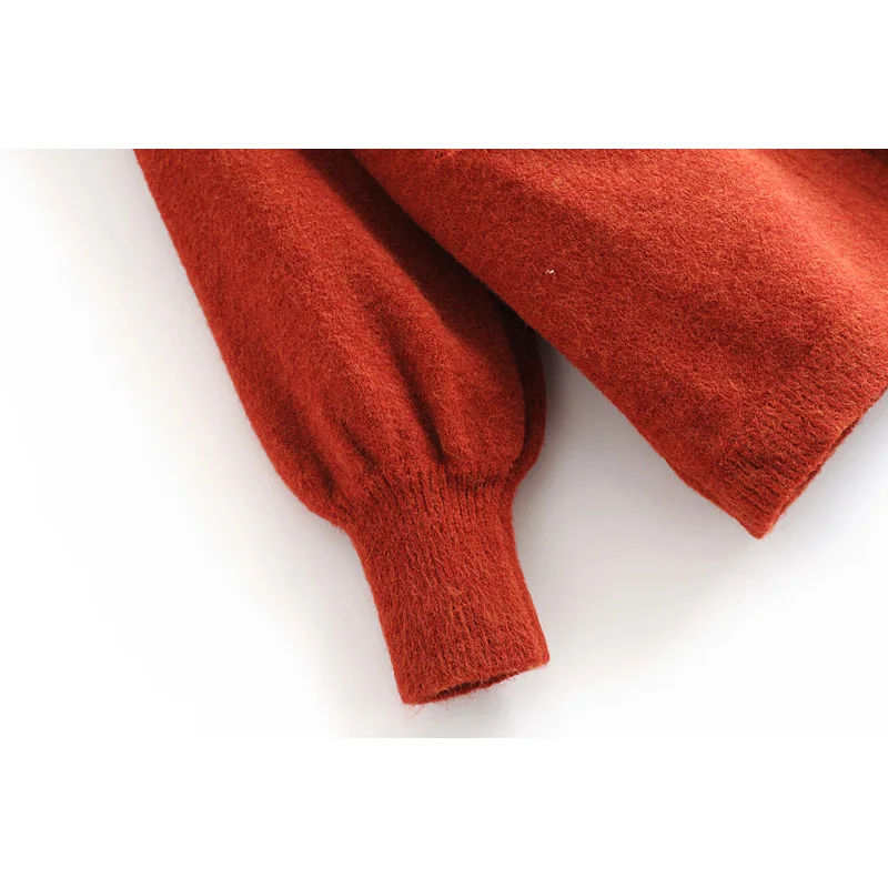 Модный женский кардиган Za Осень-зима 2019 однотонный v-образный вырез длинный рукав