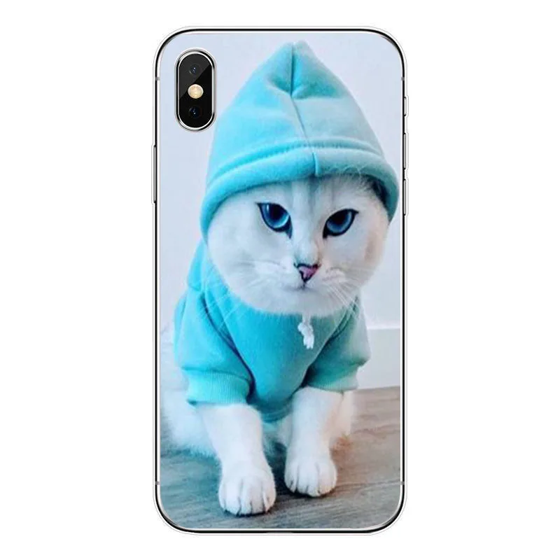 A с милым рисунком кота чехол для iphone 5s 5 s se 4 4s кейс телефона из мягкого ТПУ в виде