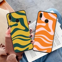 hot liquid swirl abstract pattern in beige sage green phone case for huawei p10 p20 p30 p40 lite pro mate 30 20 10 lite cover