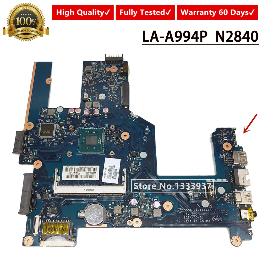 788289 001 501 601 материнская плата для HP 15 R 15R 250 G3 портативного компьютера с N2840 SR1YJ ZS050 LA