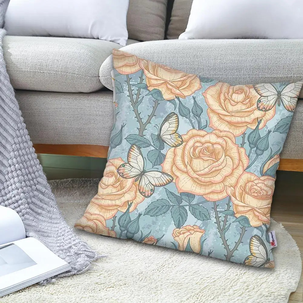 

Peach Skin Decorative Flower Series 45cm * 45cm Single Peach Sided Velvet Pillow Household Car Skin X6g8