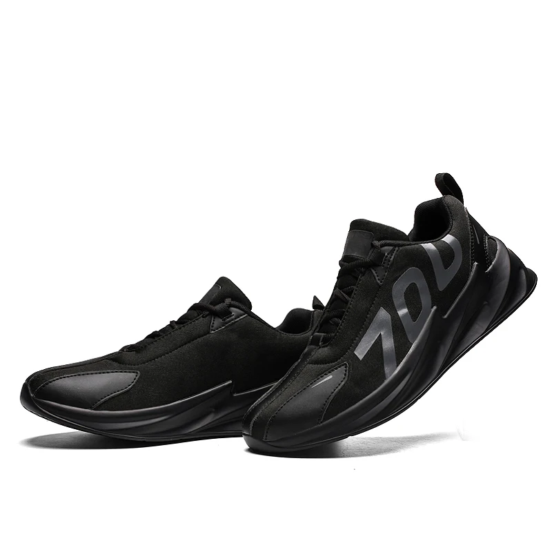 Мужские кроссовки MOOREGOOD черные сетчатые дышащие для бега спортивная обувь на