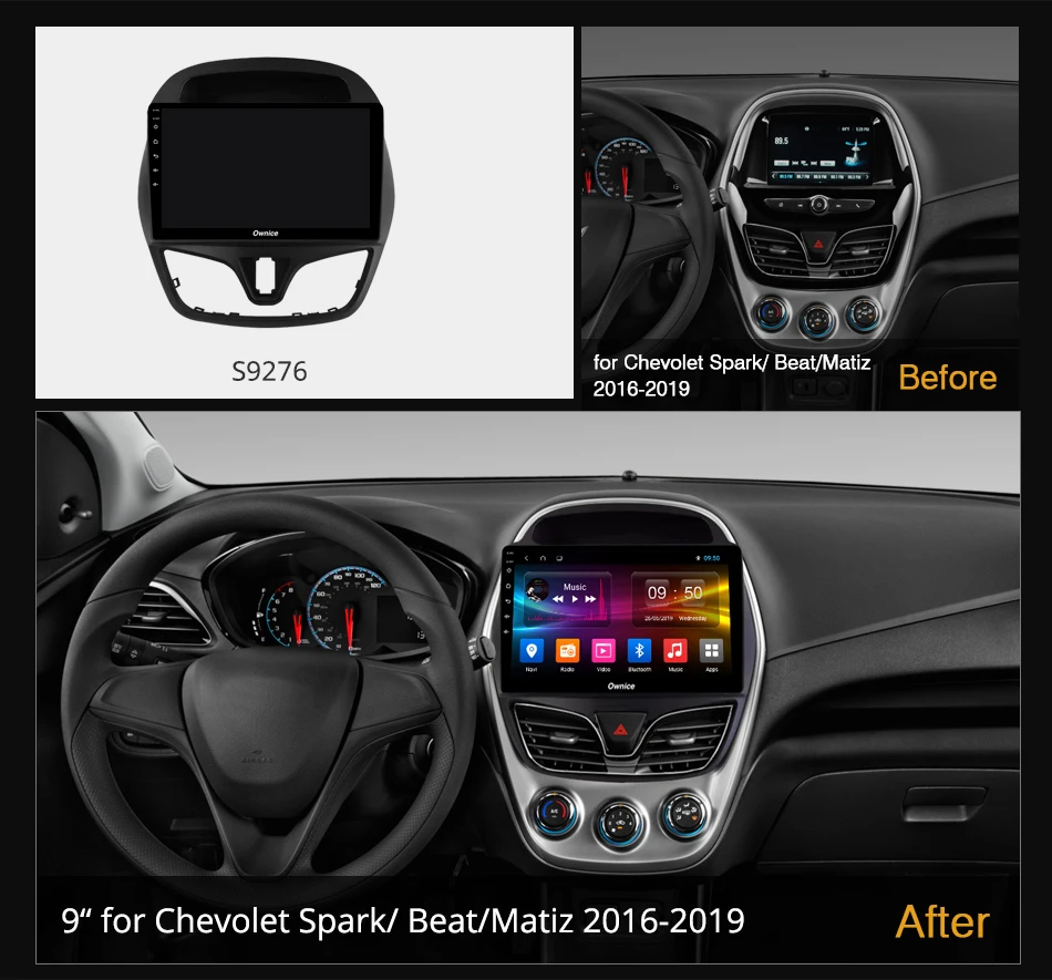 Ownice 4G DSP Android10.0 Автомобильный GPS Радио DVD НАВИГАЦИЯ K5 K6 для Chevolet Spark/Beat/Matiz 2016-2019 360