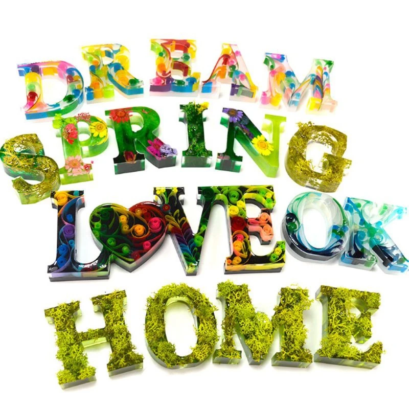 

29Pcs 3D Love Home Family Letter Resin Mold Large 26C Silicone Casting Mold Kit DIY Table Decor Art Craft