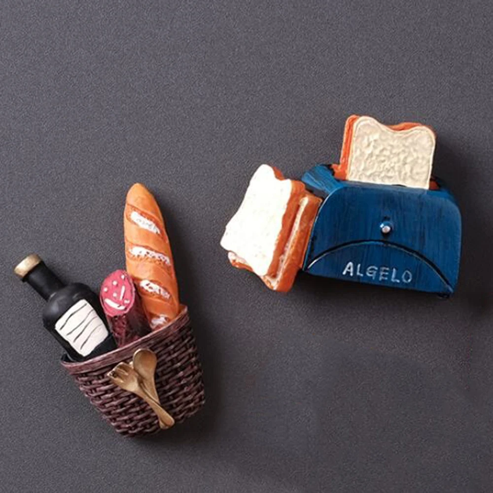 Наклейки для домашнего холодильника оригинальные милые в форме пищи магнитные