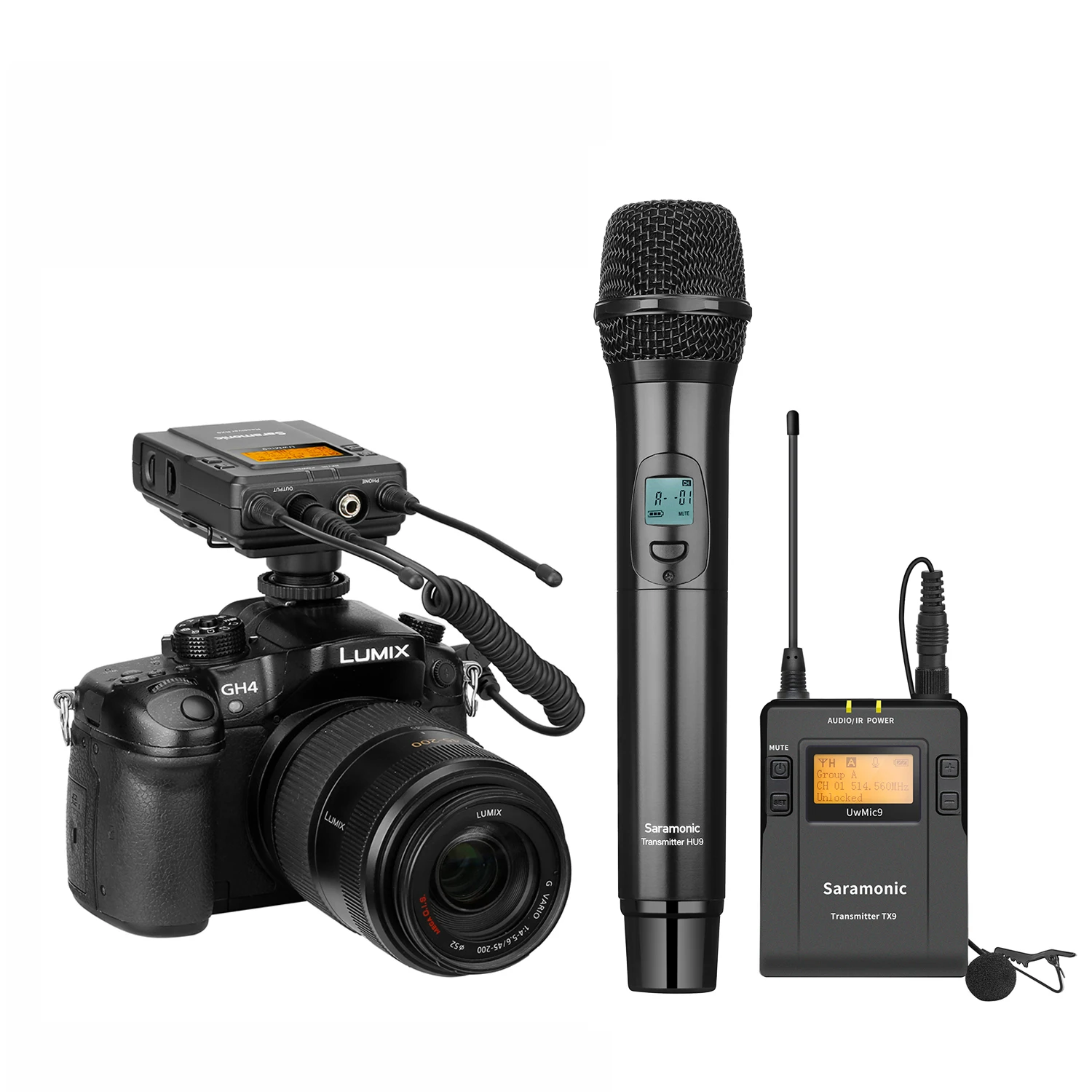 Беспроводная петличная микрофонная система Saramonic UwMic9 Kit3/4 UHF для цифровых