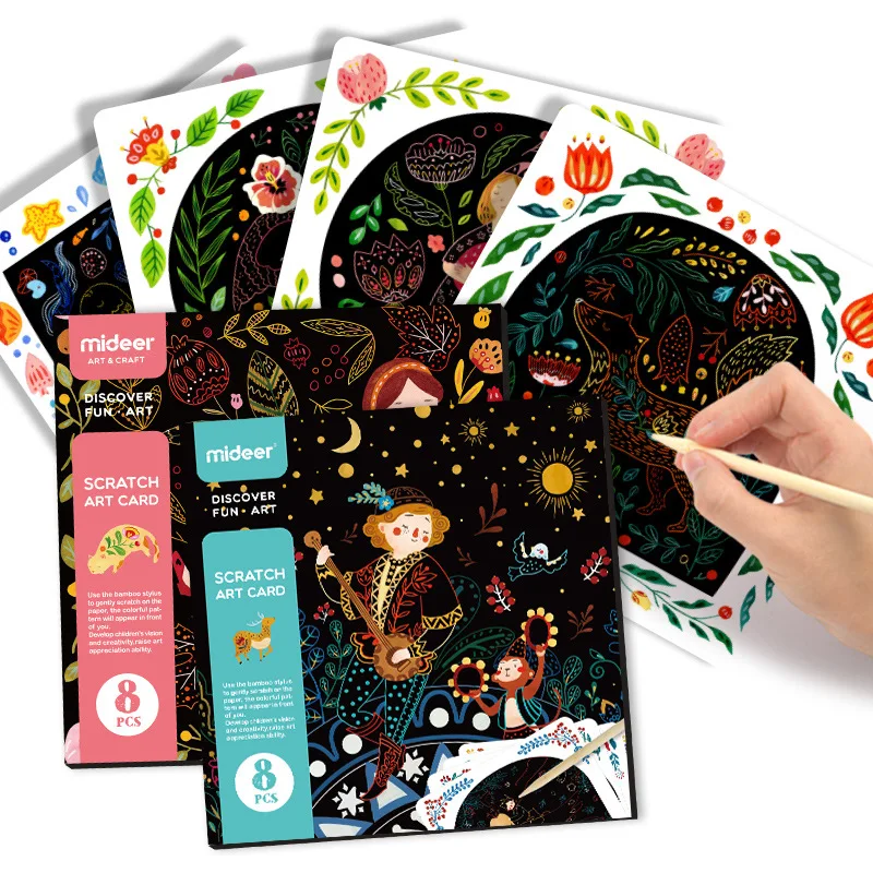 MiDeer карта для рисования с царапинами Детская бумага рукоделия сделай сам