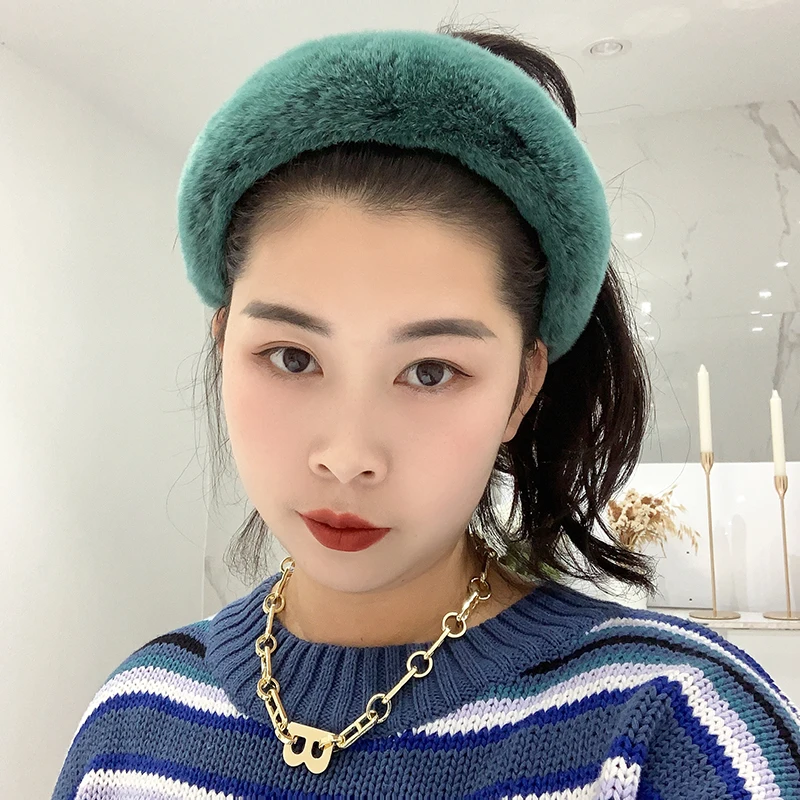 Новинка Женский ободок для волос плюшевый однотонный Леопардовый цвет супер