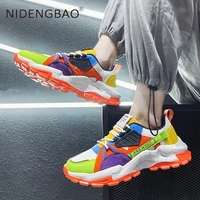 hot sale sneakers for men spring mixed color sports shoes breathable man running shoes outdoor shoe light comfortable sneakers