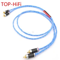 top hifi nordost silver plated cable blue wgite gold plated rca interconnect cable