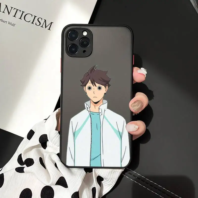 

Haikyuu Oikawa anime luxury Phone Cases coque matte transparent For iphone 7 8 11 12 plus mini x xs xr pro max cover