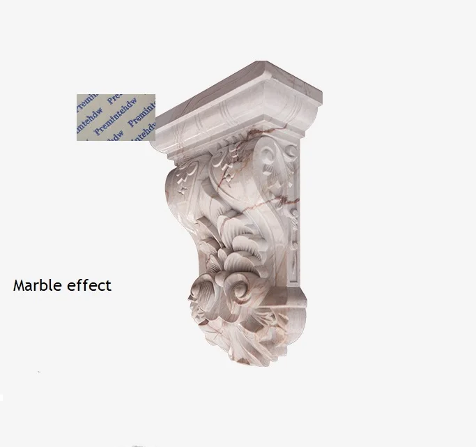 Европейская пластиковая стальная композитная рельефная корбель Corbels архитектурная мебель Украшение Золото Серебро антикварная ручная роспись - Цвет: 12