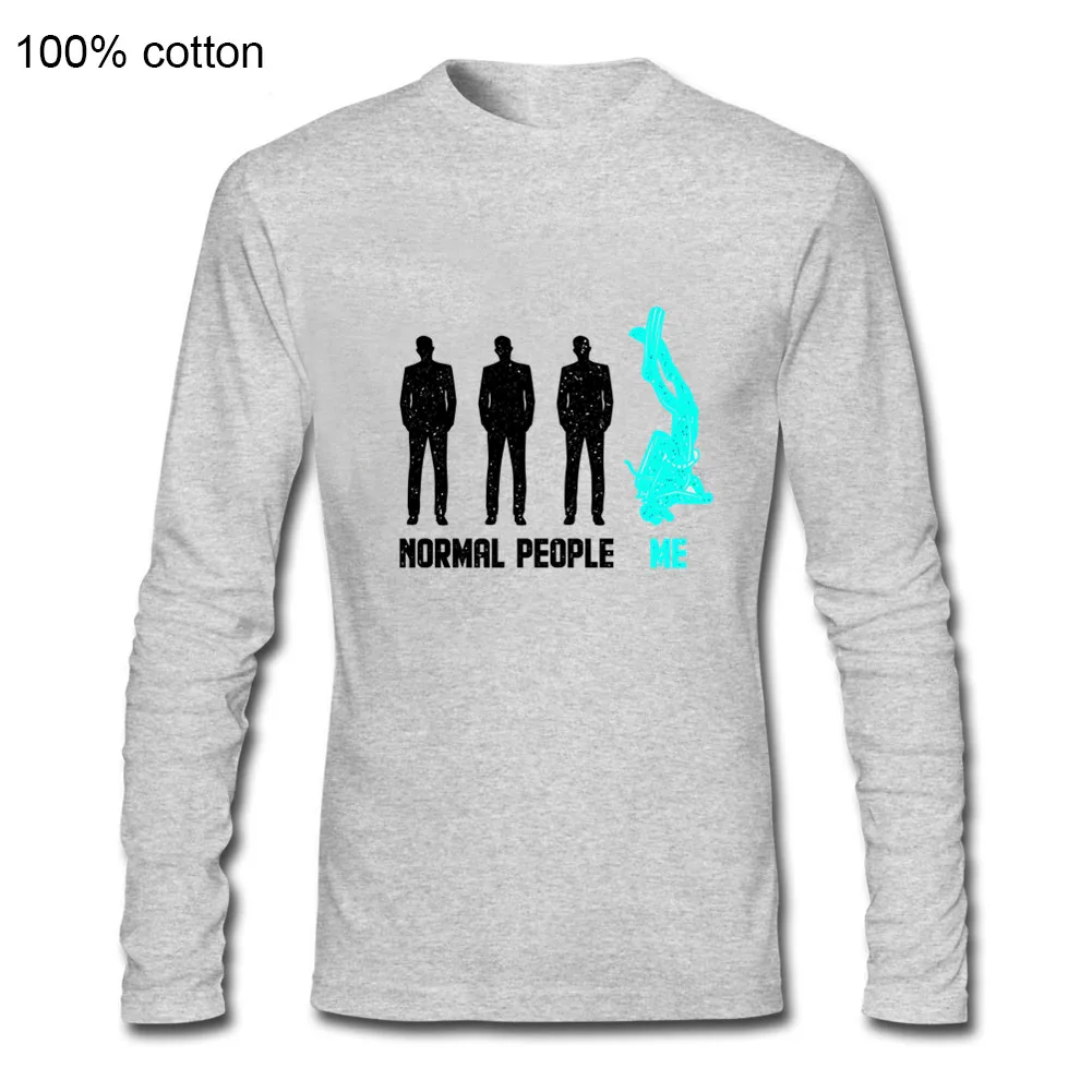 

Men's Normal People Me Funny Scuba Diving T Shirts Dive Diver Sea Snorkeling Sports T-Shirts Cotton Tops long Sleeve Tee Shirt