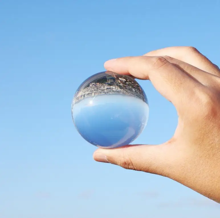 

200mm Glass beads Big clear crystal ball Feng shui ball beads