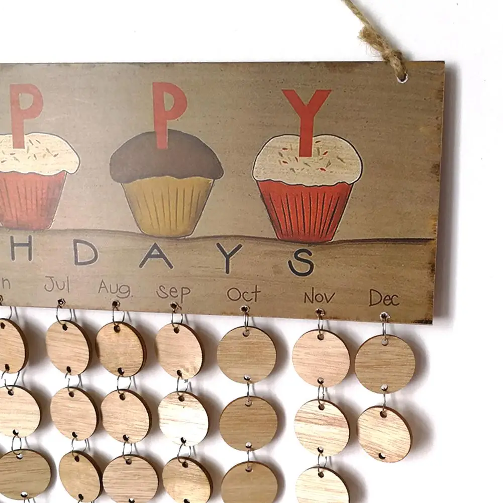 DIY семьи друзей День рождения Юбилей календарь доска для планирования Висячие