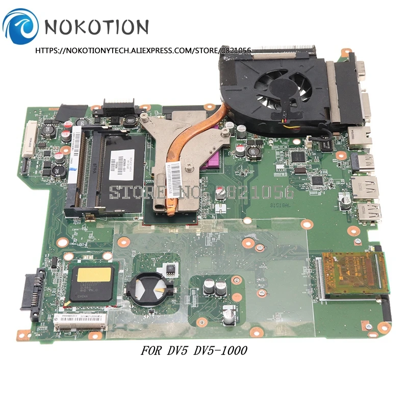504642-001 482868-001 для HP Pavilion DV5 DV5-1000 материнская плата ноутбука + радиатор совместимый с