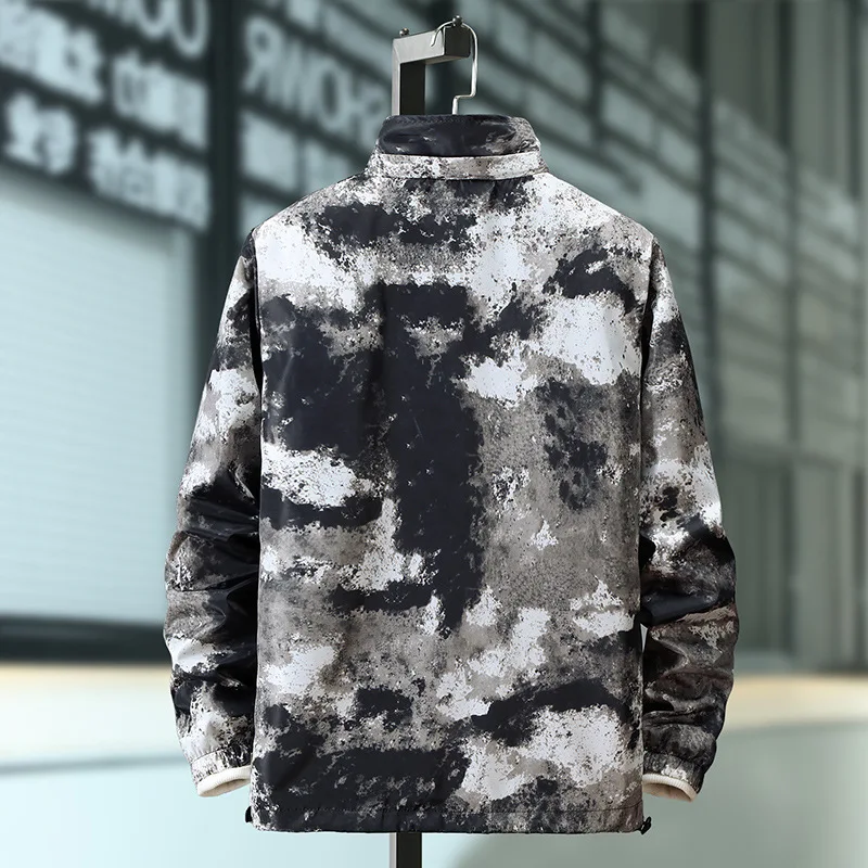 

HOO 2020 Men's Spring New Model Fashion Camouflage Tooling Jacket Youth Printed Hooded Thin Jacket
