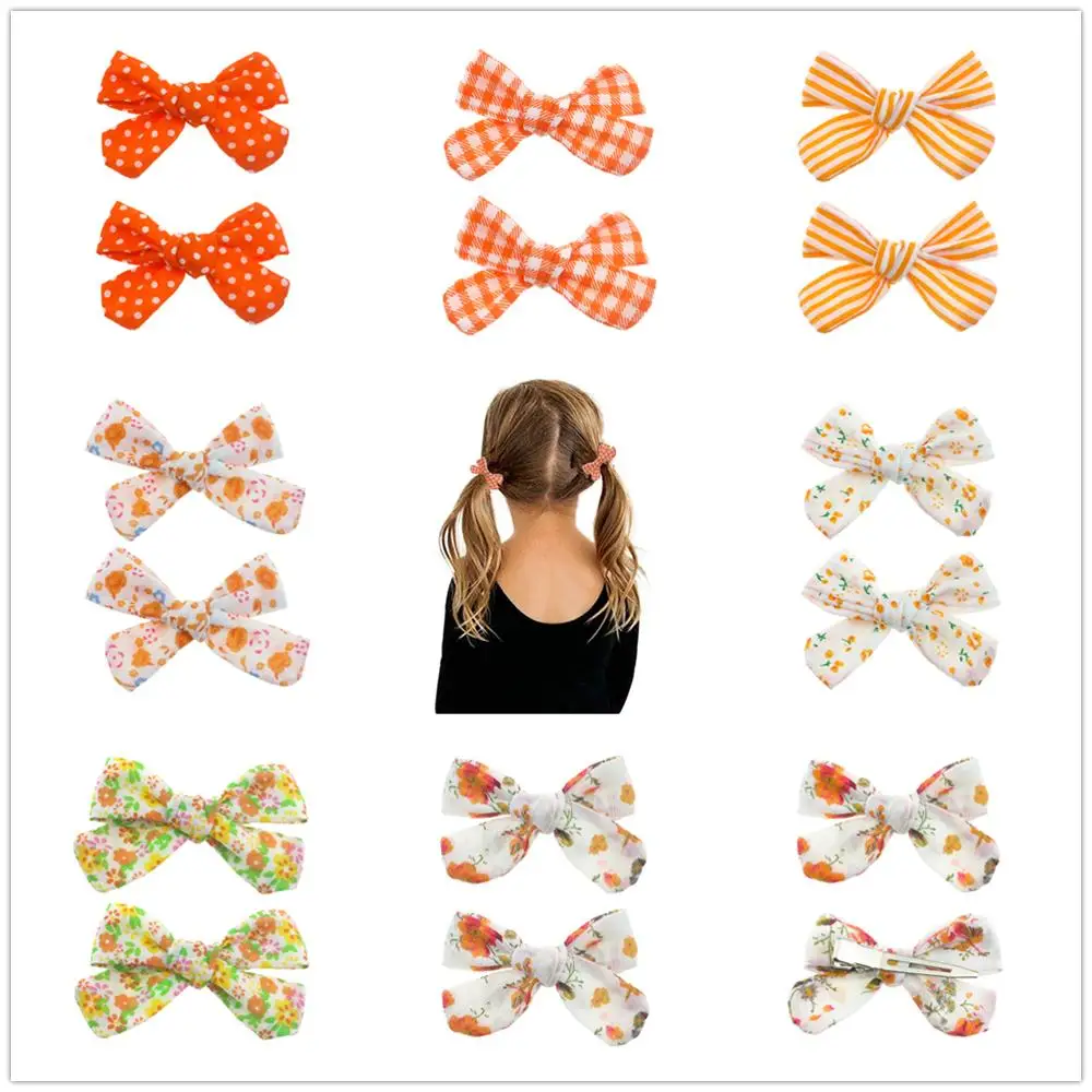 2 шт./компл. детские заколки-пряжки из хлопка |