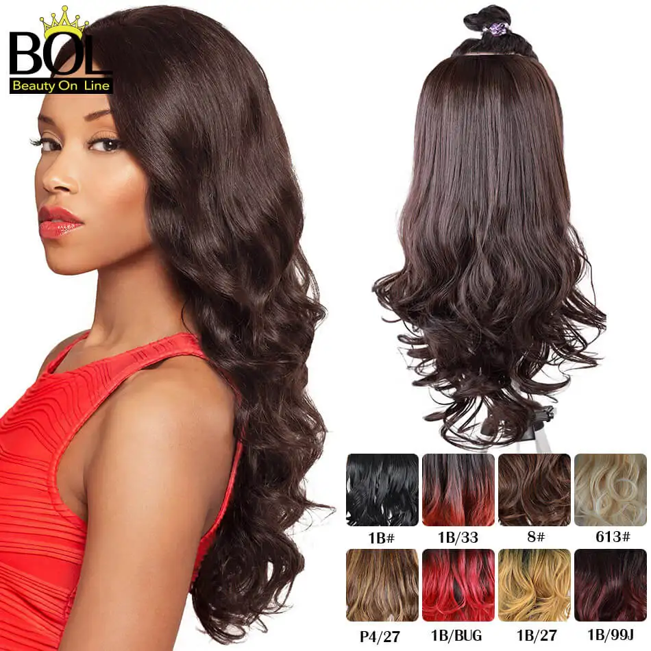 Парики с накладными волосами 24 дюйма длинные волнистые волосы черный коричневый