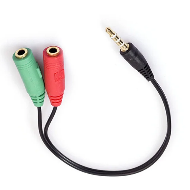 

2 In 1 Universal 3.5mm Stereo Audio Male To 2 Female Headphone Microphone Y Splitter Audio Cable Cord Wire Adapter New Fashion