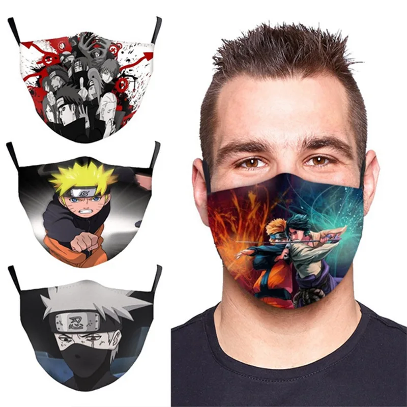 Модные маски для косплея аниме Akatsuki с принтом красных облаков подростковые