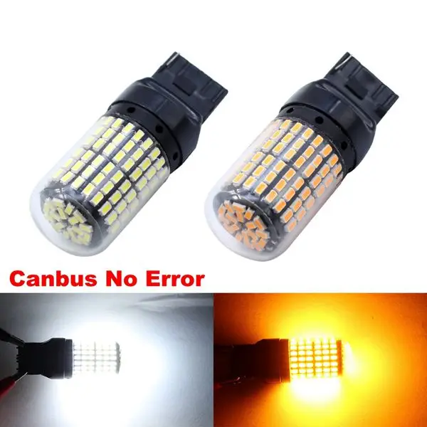 4 шт. светодиодный светильник: 2 T20 7440 W21W Wy21W 144 Smd обратный светильник Светодиодные