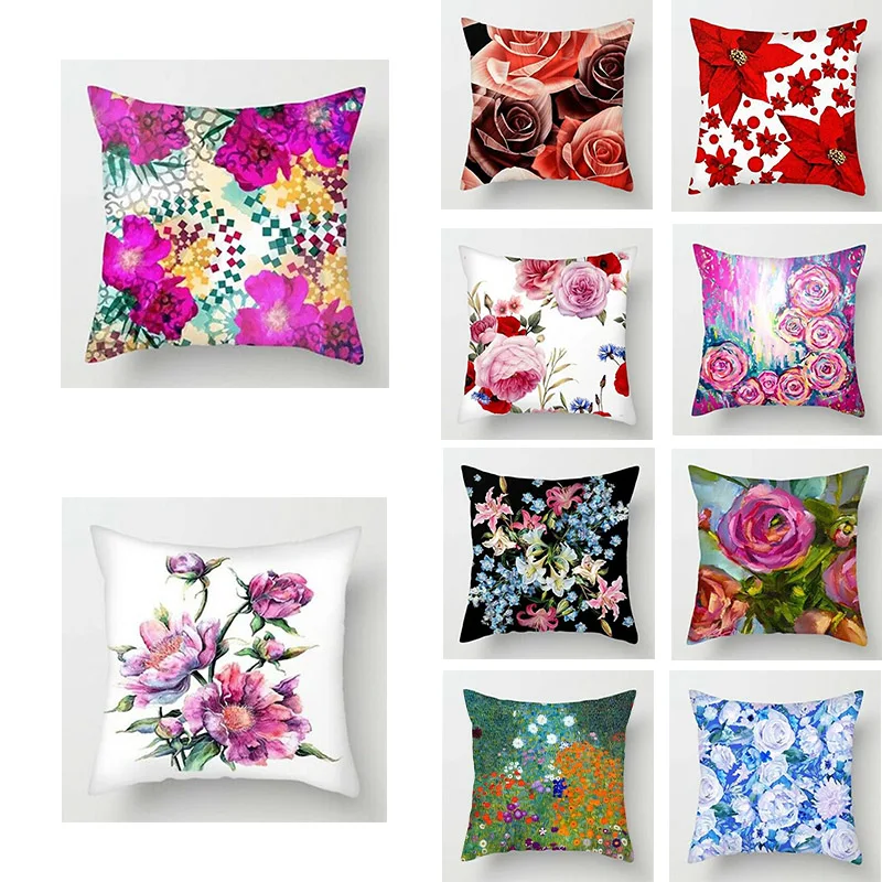Современная искусственная Цветочная наволочка декоративный домашний декор
