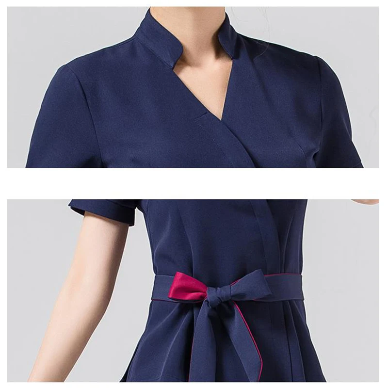 

Spa uniform for beauty salon for the cosmetologist thai massage smocks for work Beauty uniforms foot bath technician costume set