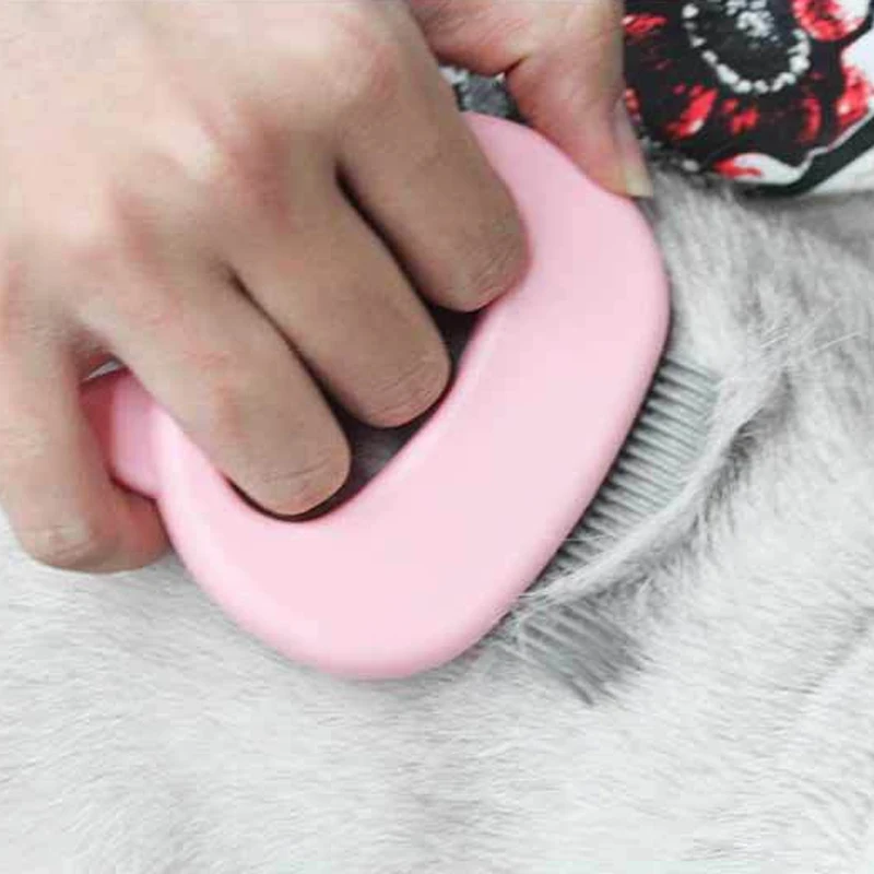 

Hot Pet Massage Brush Shell Shaped Handle Pet Grooming Tool To Remove Loose Hairs Only For Cats