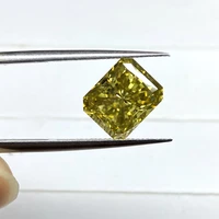 Meisidian Radiant Cut 8X10mm 4CTS Fancy Vivid Yellow Loose Moissanite Diamond Stone