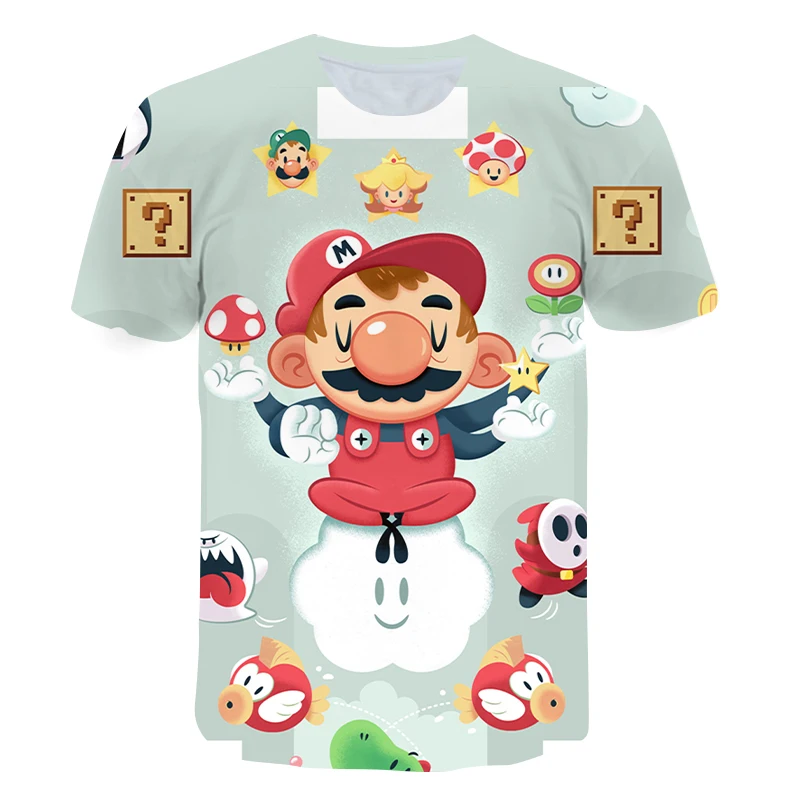 

Latest Boys t-shirt Harajuku Classic Games Mario Child And Girls T shirt Super Bros 3D t-shirt hip hop Kids tshirt Streetwear