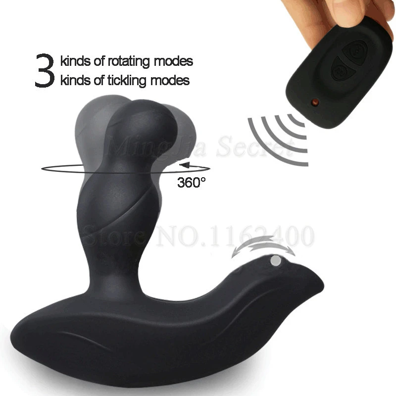 3 Mode Rotation 3 Mode Tickling Male Prostate Massager Orgasm Anal Dildos Butt Plug Vibrator Sex Toys for Men Gay Masturbator
