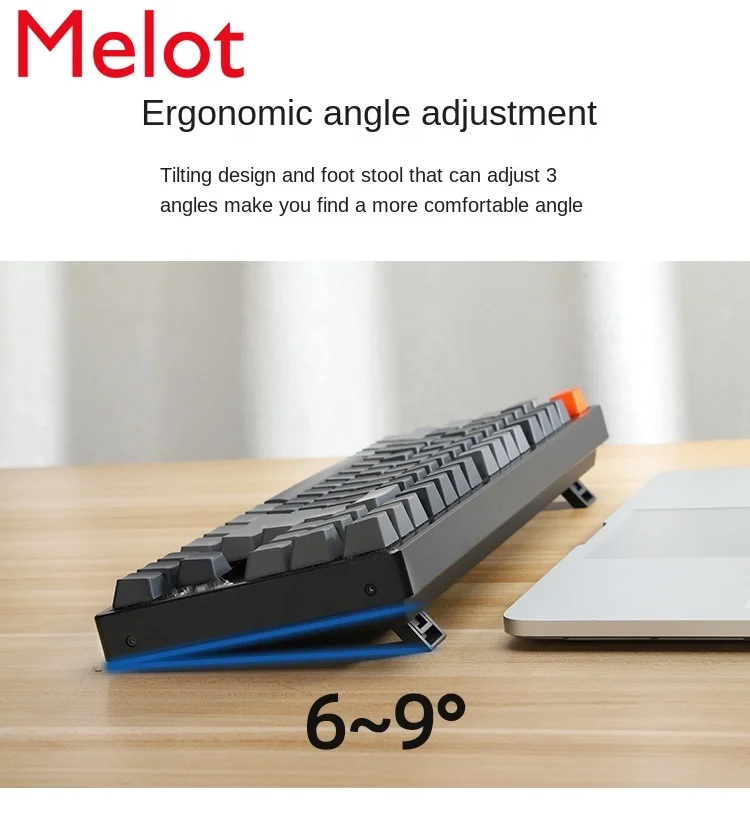 bluetooth wireless keyboard office tablet computer mac mechanical keyboard 87 key red axis wired dual mode external notebook free global shipping