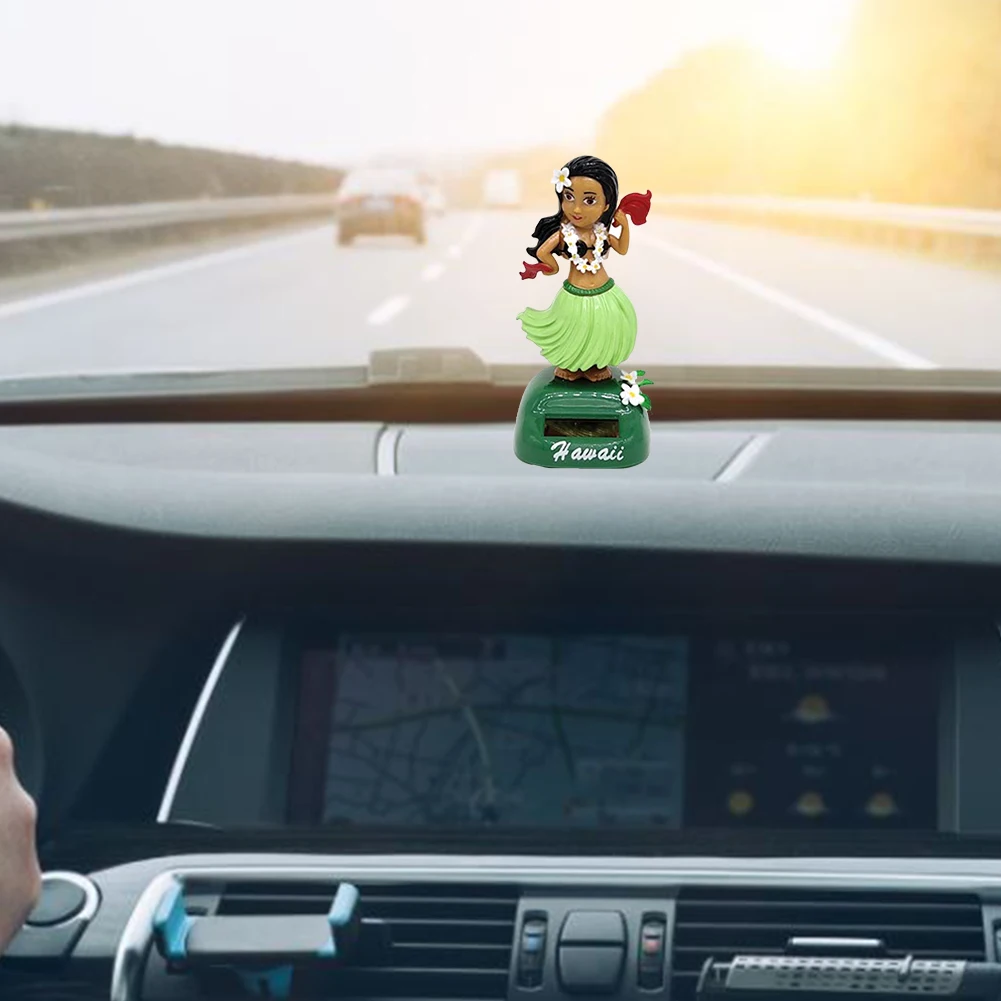 

Solar Powered Dancing Toy Hula Girl Dancing Shaking Head Toys Auto Interior Decompression Dashboard Ornament