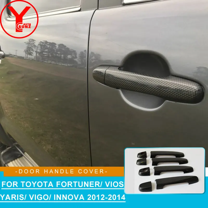 Углеродная крышка дверной ручки для Toyota HILUX FORTUNER 2012 2013 2014 автомобильные