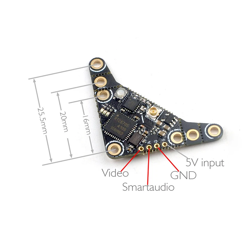 Happymodel-receptor de tama&ntilde;o Nano para Dron teledirigido, OpenVTX OVX303 OVX300 5,8G 40CH 0/RCE/25mw/100mw/300mw VTX-2