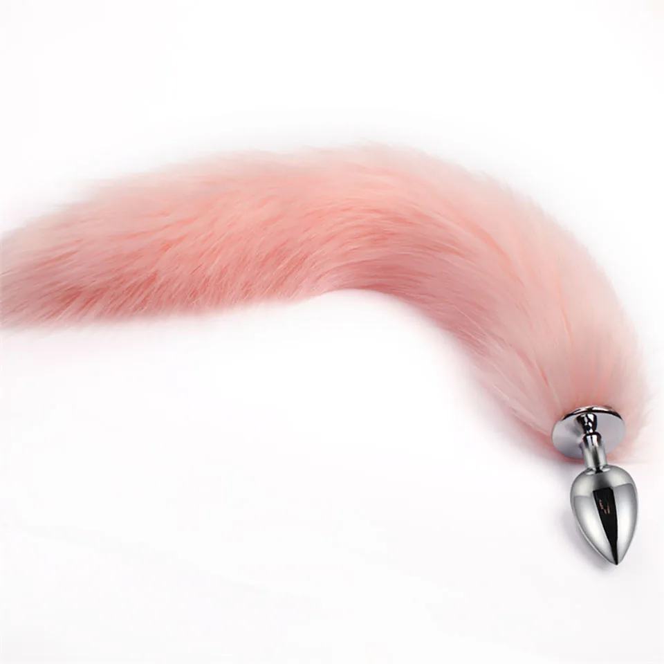 Розовые сексуальные игрушки для пар лисий хвост огромная Анальная пробка